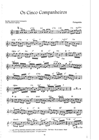 Pixinguinha Os Cinco Companheiros score for Violin