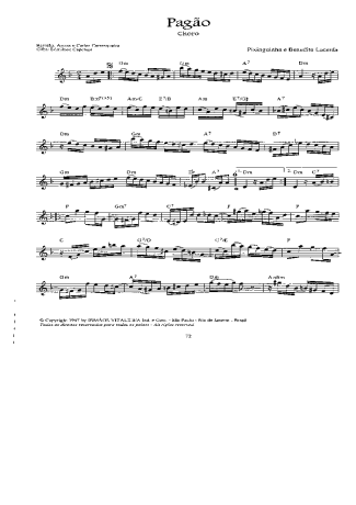 Pixinguinha  score for Clarinet (C)