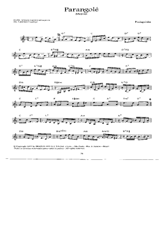 Pixinguinha Parangolé score for Flute