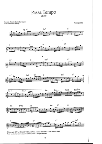 Pixinguinha  score for Mandolin