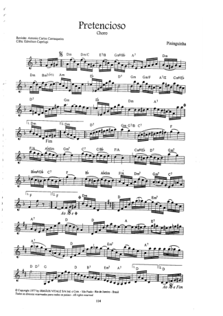 Pixinguinha  score for Clarinet (C)