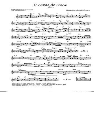Pixinguinha Proezas De Solon score for Violin