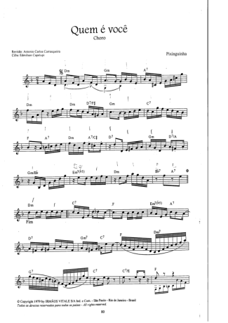 Pixinguinha Quem É Você score for Violin