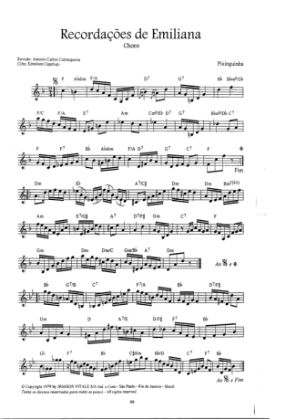 Pixinguinha Recordações De Emiliana score for Mandolin