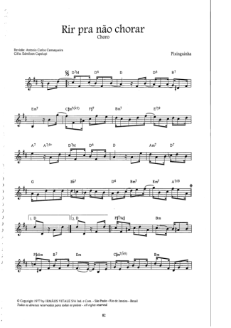 Pixinguinha Rir Pra Não Chorar score for Violin