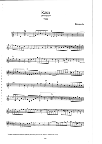 Pixinguinha Rosa (evocação) score for Clarinet (C)