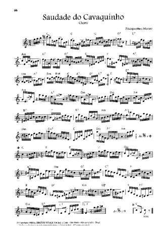 Pixinguinha  score for Violin