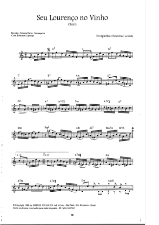 Pixinguinha  score for Clarinet (C)