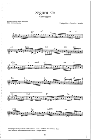 Pixinguinha  score for Clarinet (C)