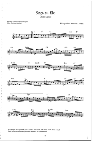Pixinguinha Segura Ele score for Violin