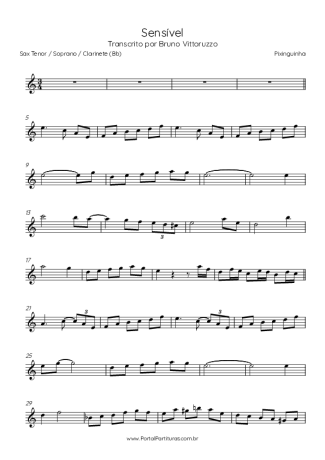 Pixinguinha  score for Clarinet (Bb)