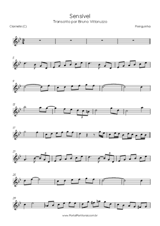 Pixinguinha Sensível score for Clarinet (C)