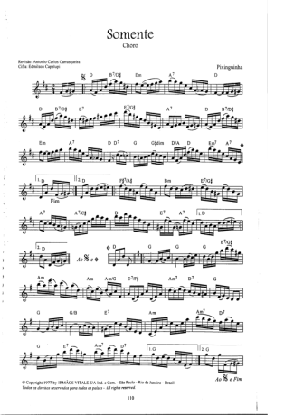 Pixinguinha  score for Clarinet (C)