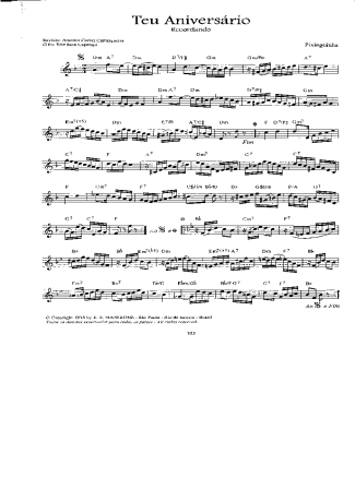 Pixinguinha Teu Aniversário score for Clarinet (C)