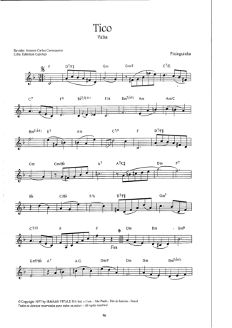 Pixinguinha  score for Clarinet (C)