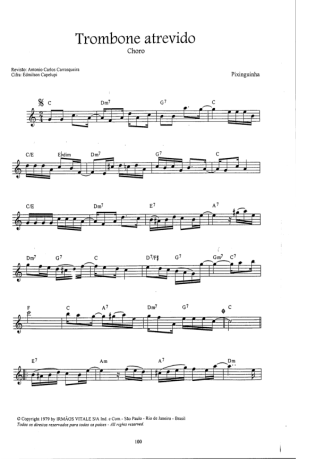 Pixinguinha Trombone Atrevido score for Clarinet (C)
