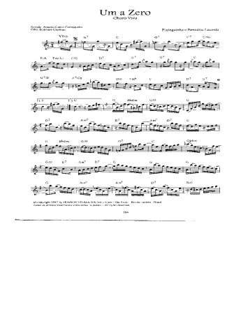 Pixinguinha Um A Zero score for Violin