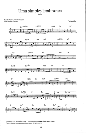 Pixinguinha  score for Clarinet (C)