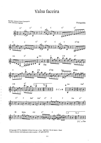 Pixinguinha  score for Violin