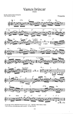 Pixinguinha Vamos Brincar score for Clarinet (C)