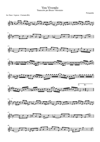 Pixinguinha Vou Vivendo score for Tenor Saxophone Soprano (Bb)