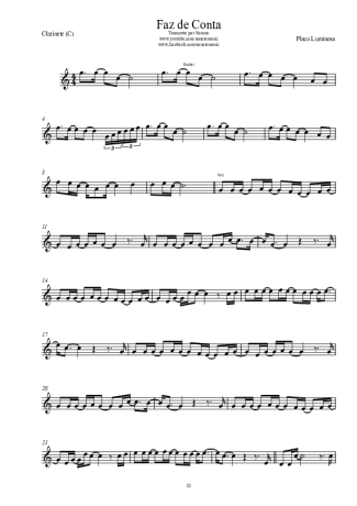 Placa Luminosa  score for Clarinet (C)