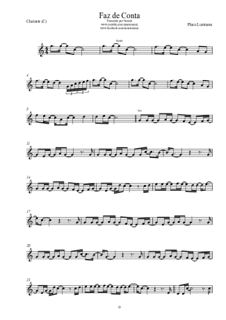Placa Luminosa  score for Clarinet (C)