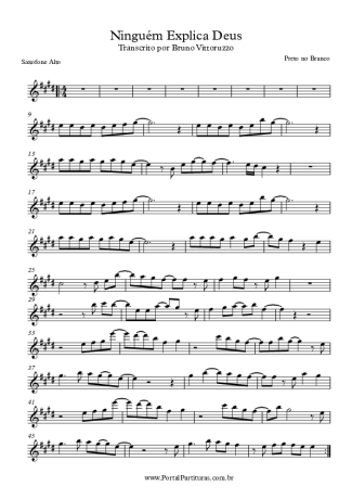Preto no Branco  score for Alto Saxophone