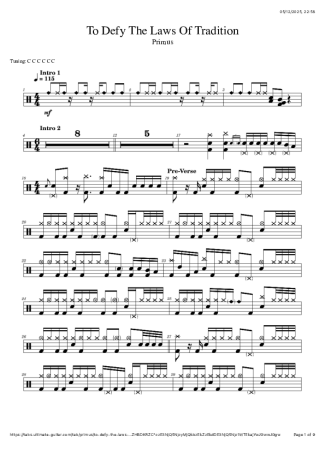 Score for Drums