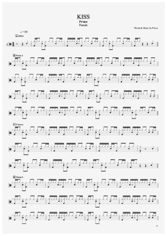 Prince Kiss score for Drums