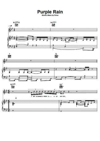 Prince  score for Piano