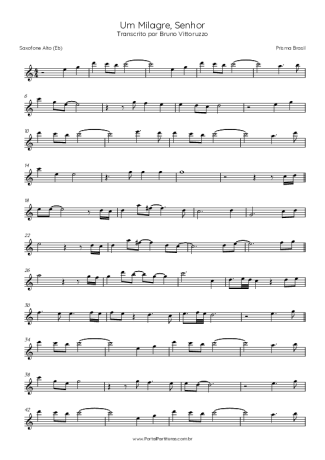 Prisma Brasil Um Milagre Senhor score for Alto Saxophone