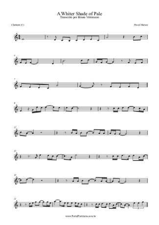 Procol Harum  score for Clarinet (C)