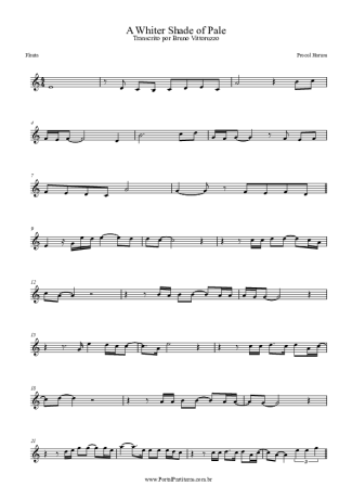 Procol Harum  score for Flute