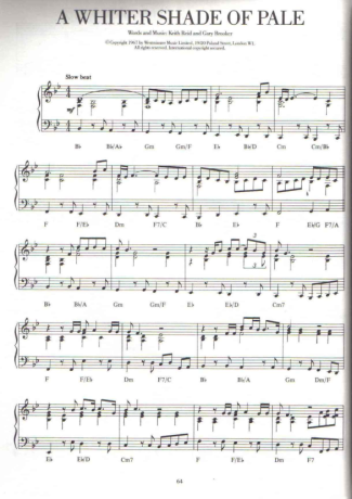 Procol Harum  score for Piano