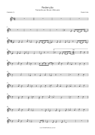 Projeto Sola  score for Clarinet (C)