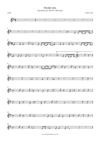 Projeto Sola  score for Violin