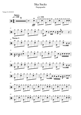 Score for Drums