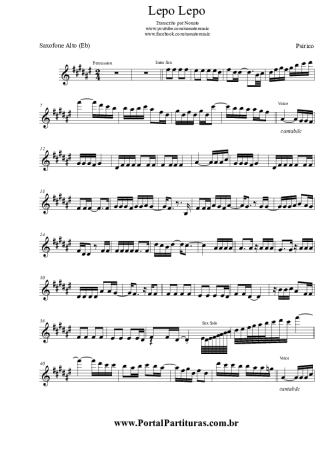 Psirico  score for Alto Saxophone