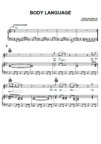 43362 Sheet music - Body Language - Piano