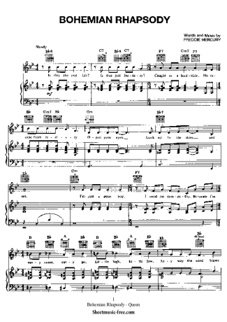 Queen  score for Piano