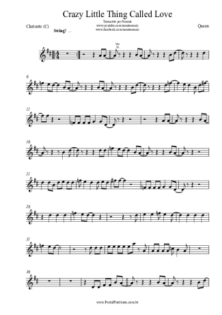 Queen  score for Clarinet (C)