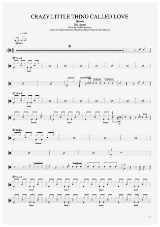 Queen  score for Drums