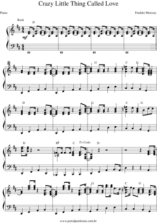 Queen  score for Piano