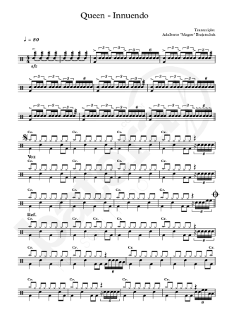 Queen Innuendo score for Drums