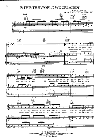 Queen  score for Piano
