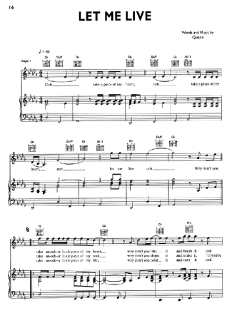 Queen  score for Piano