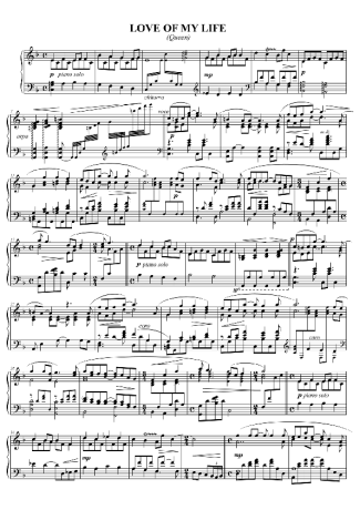 Queen  score for Piano