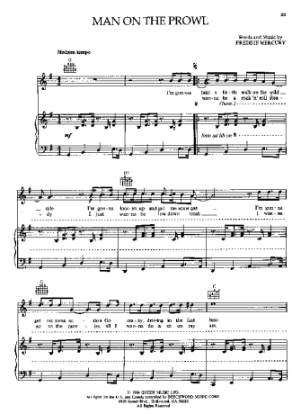 Queen  score for Piano