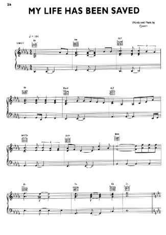 Queen  score for Piano